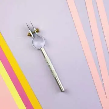 Excel Blades 30608 Dual Strip Cutter, Dual Twin Blade Knife Parallel Number 59 Blades, Adjustable Width Strip Cutter, Cutting Tool for Paper, Clay etc