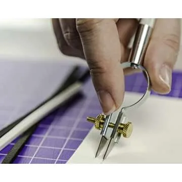 Excel Blades 30608 Dual Strip Cutter, Dual Twin Blade Knife Parallel Number 59 Blades, Adjustable Width Strip Cutter, Cutting Tool for Paper, Clay etc