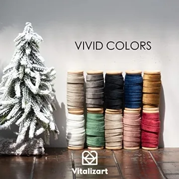 Vitalizart Khaki Velvet Ribbon Set - Perfect Crafting Delight