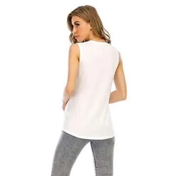 HDLTE Women Merica Since 1776 Tank Tops Sleeveless Racerback T-Shirt Vest (White1, S)