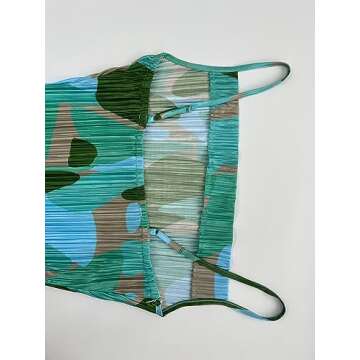 LASPIA Cowl Neck Dress Sexy Strap Shoulder Pleated Maxi Dresses Summer Wedding Guest Dresses for Women,Green,Medium