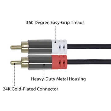 Cyberguys 1/4 Inch to RCA Cable for Clear Audio Connections