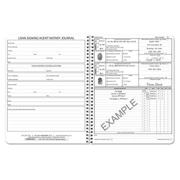 BookFactory Loan Signing Agent Notary Journal/Official Single Signing Notarial Acts Logbook - 100 Pa...