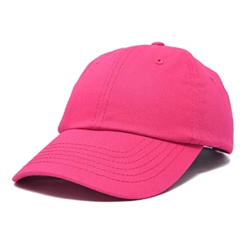 DALIX Women's Lightweight Cotton Cap in Vibrant Hot Pink - Sun Protection & Style