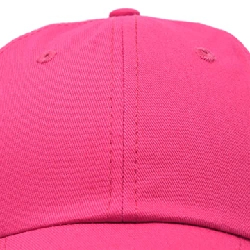 DALIX Women's Hot Pink Cotton Cap Lightweight & Adjustable