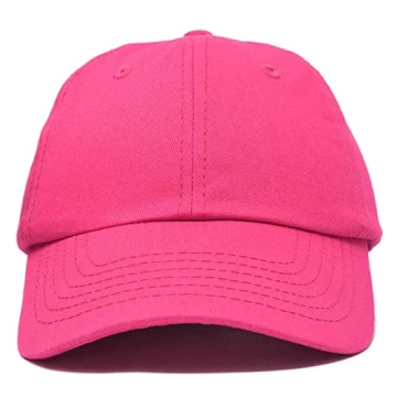 DALIX Women's Hot Pink Cotton Cap Lightweight & Adjustable