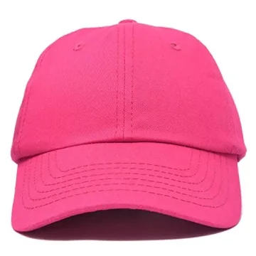 DALIX Women's Hot Pink Cotton Cap Lightweight & Adjustable