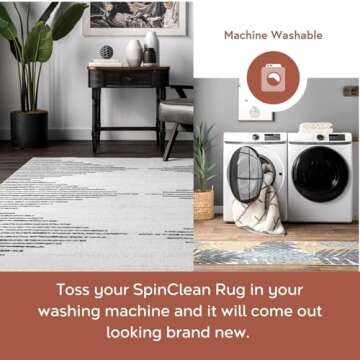 nuLOOM Machine Washable Area Rug in Romina White