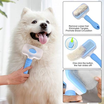 Atlamia Self Cleaning Slicker Brush for Effortless Grooming