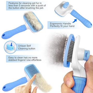 Atlamia Self Cleaning Slicker Brush for Effortless Grooming