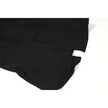 chouyatou Women's Elegant High Waisted Side Slit Irregular Bohemian Maxi Skirt with Pockets (Small, Black)