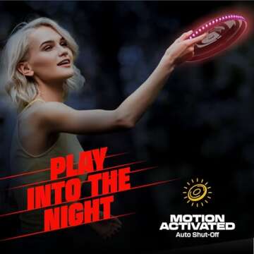 FlashCatch Light-up Flying Disc - Rechargeable, Multi Color, Motion Activated Frisbee - Teen Boy Gif...