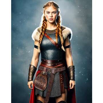 Popeoiuh Medieval Leather Belt Pouch for Men Women Portable Drawstring Waist Bag Pack Brown Vintage Embossed Belt Pouches Dice Purse LARP Viking Cosplay Costume Accessories(Fenrir and Mjolnir)