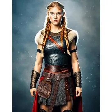 Handmade PU Leather Belt Pouch for Viking Cosplay