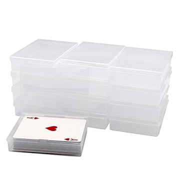 SOSOHOME 6 Pack Durable Clear PP Plastic Card Deck Boxes - Secure & Portable