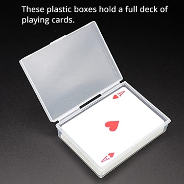 SOSOHOME 6 Pack Clear Plastic Card Deck Boxes Secure Storage