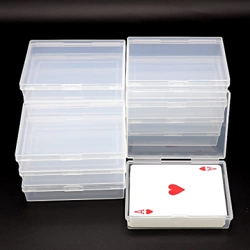 SOSOHOME 6 Pack Clear Plastic Card Deck Boxes Secure Storage