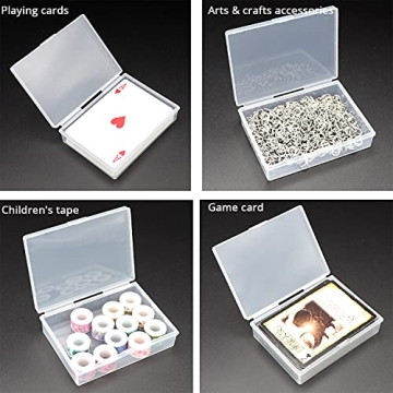 SOSOHOME 6 Pack Clear Plastic Card Deck Boxes Secure Storage