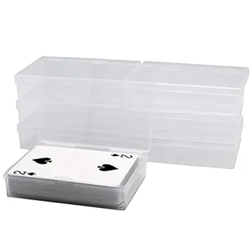 SOSOHOME 6 Pack Clear Plastic Card Deck Boxes Secure Storage