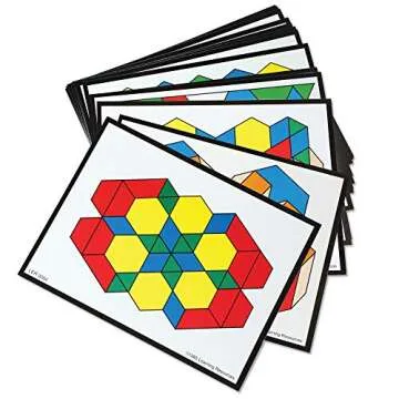 Pattern Block Design Cards for Grades 2-6 Educational Fun
