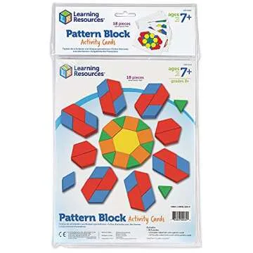 Pattern Block Design Cards for Grades 2-6 Educational Fun
