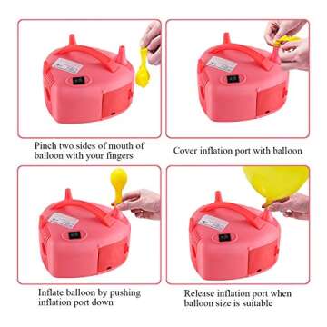 Electric Balloon Pump - Portable Dual Nozzle Inflator