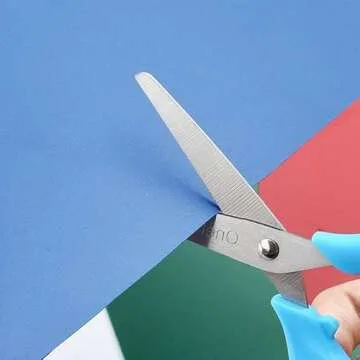 Kids Scissors,Small Safety Scissors For Kids,5" Comfort-Grip Handles Sharp Blunt Student Scissors For Supplies Home School Craft Children Scissors ages 4+ 8 Pack