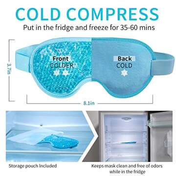 Cooling Eye Mask - Reusable Gel Bead Sleeping Mask