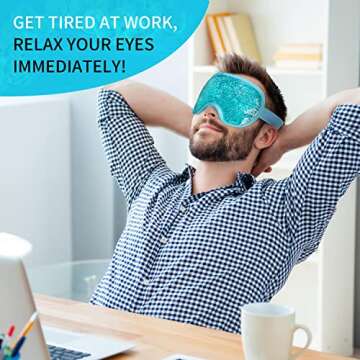 Cooling Eye Mask - Reusable Gel Bead Sleeping Mask