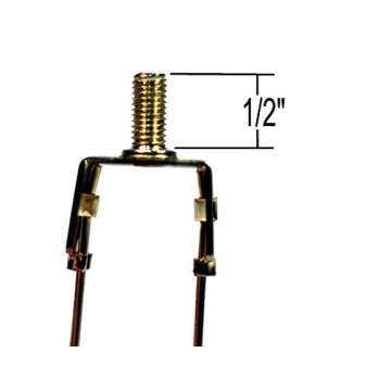 Creative Hobbies® Lamp Shade Light Bulb Clip Adapter Clip on with Shade Attaching Finial Top - Gold