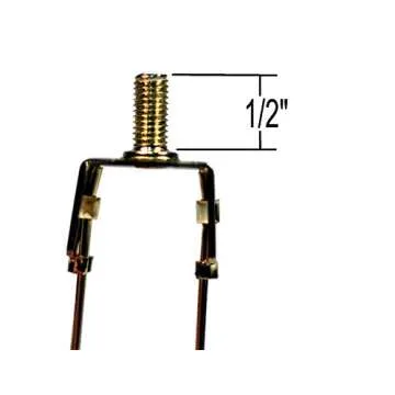 Creative Hobbies® Lamp Shade Light Bulb Clip Adapter Clip on with Shade Attaching Finial Top - Gold