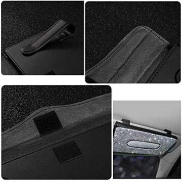 Luxury SPANICE Bling Bling Car Tissue Holder for Women