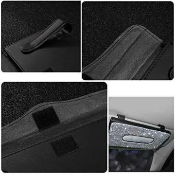 Luxury SPANICE Bling Bling Car Tissue Holder for Women