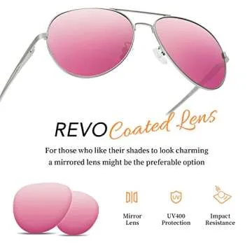 SODQW Aviator Sunglasses for Women Men Oversized with Metal Frame, Mirrored Polarized Aviator Sunglasses with UV Protection