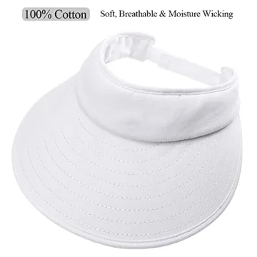 Large Brim Sun Visor Hat Women UPF50+ UV Protection