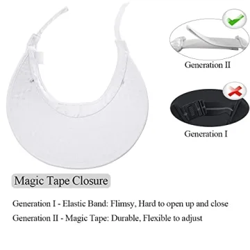 Large Brim Sun Visor Hat Women UPF50+ UV Protection