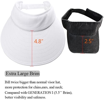 Large Brim Sun Visor Hat Women UPF50+ UV Protection