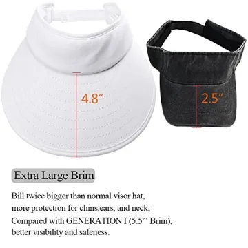 Large Brim Sun Visor Hat Women UPF50+ UV Protection