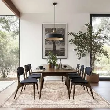 BILEEHOME Washable 5x7 Boho Living Room Rug