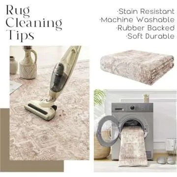 BILEEHOME Washable 5x7 Boho Living Room Rug