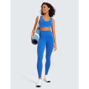 CRZ YOGA Butterluxe High Waisted Lounge Leggings 28'' - Workout Yoga Pants for Women Buttery Soft Sparkle Blue Medium