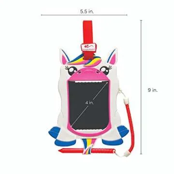 Boogie Board Kids Sketch Pals Portable Authentic Doodle Board, 4-inch Reusable Drawing Pad with Attached Stylus, Perfect for Travel & Road Trips for Kids Ages 4+, Unicorn
