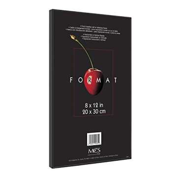 MCS Format Picture Frames - Black, 8x12, Set of 6 for Modern Wall Displays