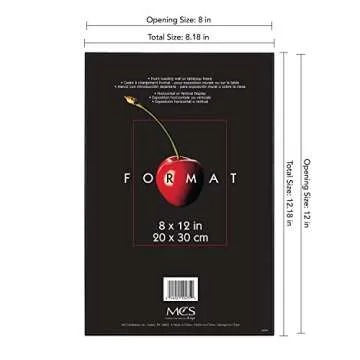 MCS Black Format Picture Frames - 8x12, 6-Pack for Stylish Decor