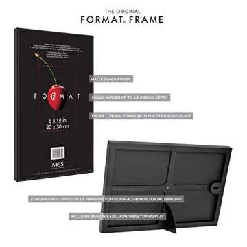 MCS Black Format Picture Frames - 8x12, 6-Pack for Stylish Decor