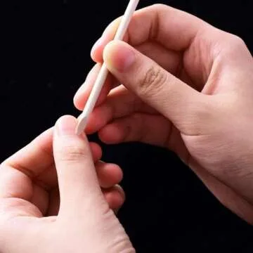 Onwon 200 Pieces Orange Wood Sticks - Double Sided Nail Art Multi-Functional Cuticle Pusher Remover, Clean Nail Polish - 110mm Pointed End & Flat End Manicure Pedicure Tool