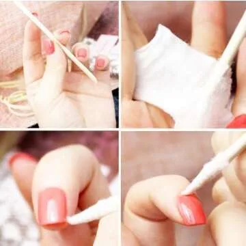 Onwon 200 Pieces Orange Wood Sticks - Double Sided Nail Art Multi-Functional Cuticle Pusher Remover, Clean Nail Polish - 110mm Pointed End & Flat End Manicure Pedicure Tool