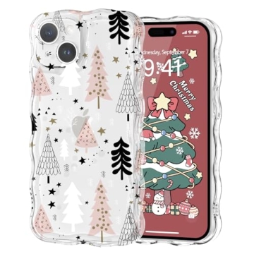 L-FADNUT Merry Christmas Phone Case for iPhone 13 - Cute Santa Snowman Elk Design