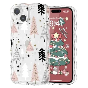 L-FADNUT Merry Christmas Phone Case for iPhone 13 - Cute Santa Snowman Elk Design