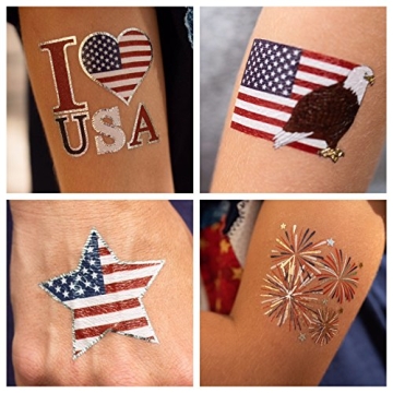 24 Patriotic Temporary Tattoos for July 4th Celebrations